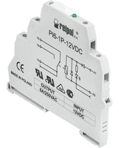 858550 PI6-1P-24VDC (SZARE) (CE) Przekaźnik interfejsowy 1P 6A, ster. 24V DC, styki AgSnO2
