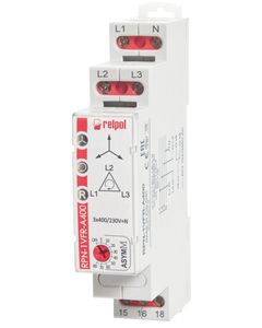 864373 RPN-1VFR-A400 Przekaźnik do nadzoru napięcia AC w sieci 3-fazowej  3 (N) - 400/230 V, wyjście  - 1 zestyk przełąc...