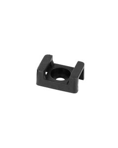 Uchwyt opaski kablowej, siodełkowy, przykręcany, 22x16 mm, otwór montażowy 6,8mm, czarny, 100 szt. OR-AE-13205/20