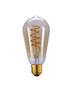 Żarówka LED Retro Edison 6W E27 2200K spirala Bursztynowa 757-ST64-3DM-SR-AMB 