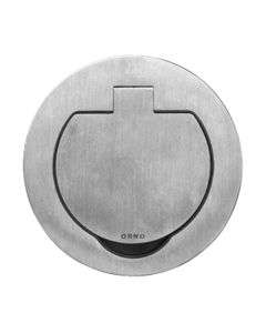 Gniazdo hermetyczne elektryczne okrągłe IP55 szczotkowane aluminium OR-GM-9030
