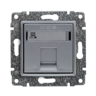 VENA Gniazdo komputerowe pojedyncze RJ45 (wkład MOLEX) aluminium 514065