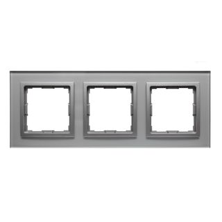 VENA 2 Ramka potrójna szkło akrylowe aluminium-aluminium 5240183