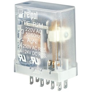 Przekaźnik elektromagnetyczny 2P 5A cewka 24V DC styki AgNi R2M-2012-23-1024