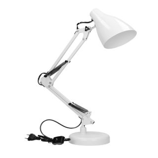 Lampka biurkowa DIAN 60W E27 stalowa biała DL-1/W