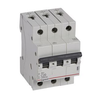 Wyłącznik nadprądowy RX3 3P C 20A 6000A 419236
