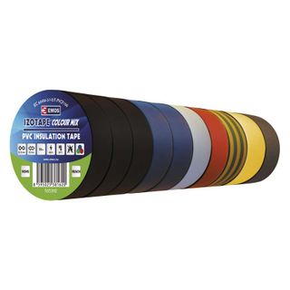 Taśma izolacyjna PVC 19mm / 20m 10sz/op mix kolorów F61999