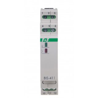 Przekaźnik bistabilny na szynę DIN z przekaźnikiem inrush 160A/20ms 230V BIS-411-LED
