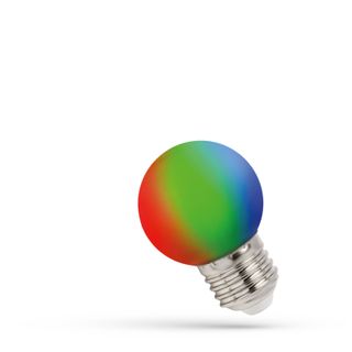 Żarówka LED kulka 1W E27 Barwa RGB WOJ+13105