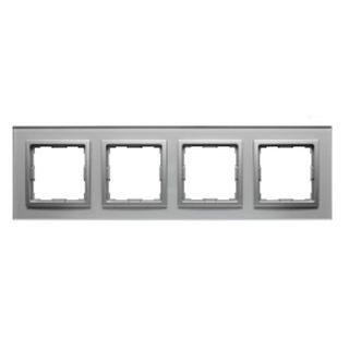 VENA 2 Ramka poczwórna szkło akrylowe aluminium-aluminum 5240184